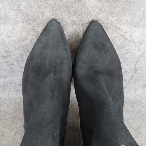 Splendid Shoes Womens 6 Bootie Niva Black Suede Leather Pointed Toe Ankle Boots - Picture 9 of 16